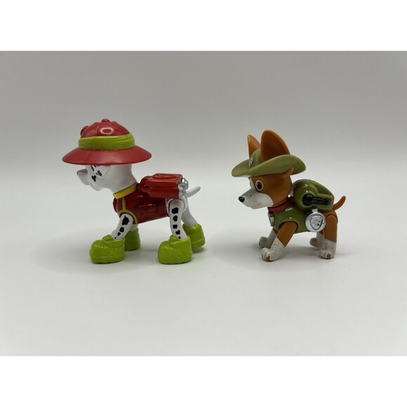 Paw Patrol Figures Tracker + Marshall Jungle Rescue Replacement Toy Figure Lot - Picture 6 of 11